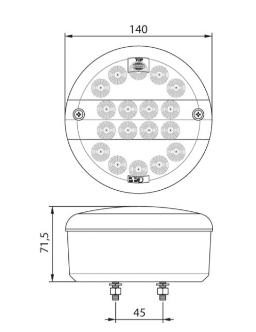 ΦΑΝΑΡΙ ΟΠΙΣΘΙΟ LED 12-24V DASTERI 808018