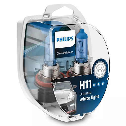 ΛΑΜΠΑ PHILIPS H11 12V 55W 5000K Diamond Vision ( ΣΕΤ ) 12362DVS2