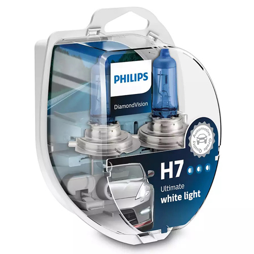 ΛΑΜΠΑ PHILIPS H7 12V 55W 5000K Diamond Vision ( ΣΕΤ ) 12972DVS2 