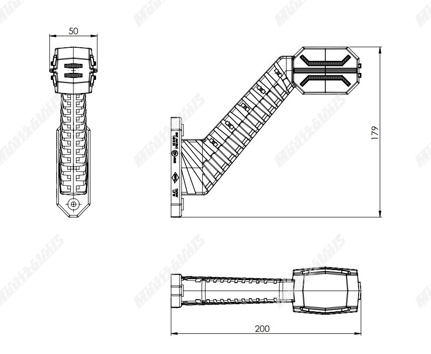 ΦΑΝΟΣ ΟΓΚΟΥ ΚΕΡΑΤΟ LED DRAGON ΜΑΚΡΥ ΔΕΞΙ HORPOL
