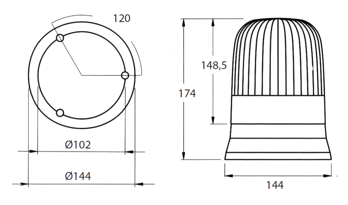 ΠΕΡΙΣΤΡΟΦΙΚΟΣ ΜΑΓΝΗΤΙΚΟΣ ΦΑΡΟΣ DASTERI 430M 12V ΠΟΡΤΟΚΑΛΙ  