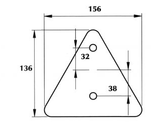 ΑΝΤΑΝΑΚΛΑΣΤΙΚΟ ΤΡΙΓΩΝΟ DASTERI D001 ΚΟΚΚΙΝΟ