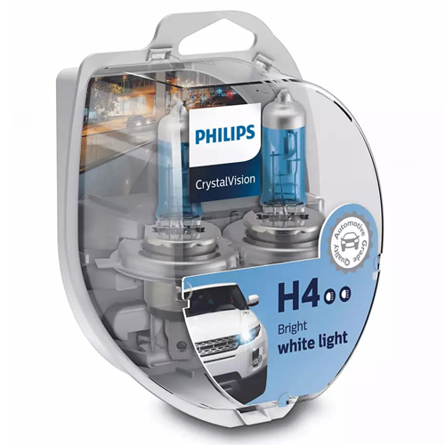 ΛΑΜΠΑ PHILIPS H4 12V 60/55W 4300K Crystal Vision 12342CVSM