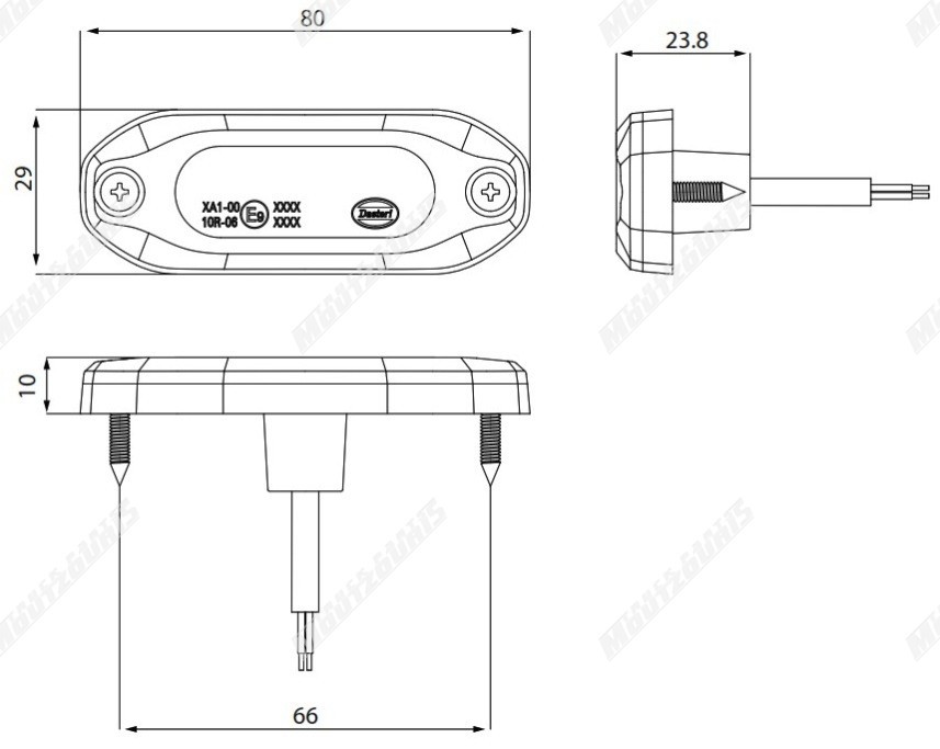 ΦΑΝΟΣ ΑΝΑΛΑΜΠΗΣ LED STROBE DSL-X25 ΠΟΡΤΟΚΑΛΙ MINI DASTERI