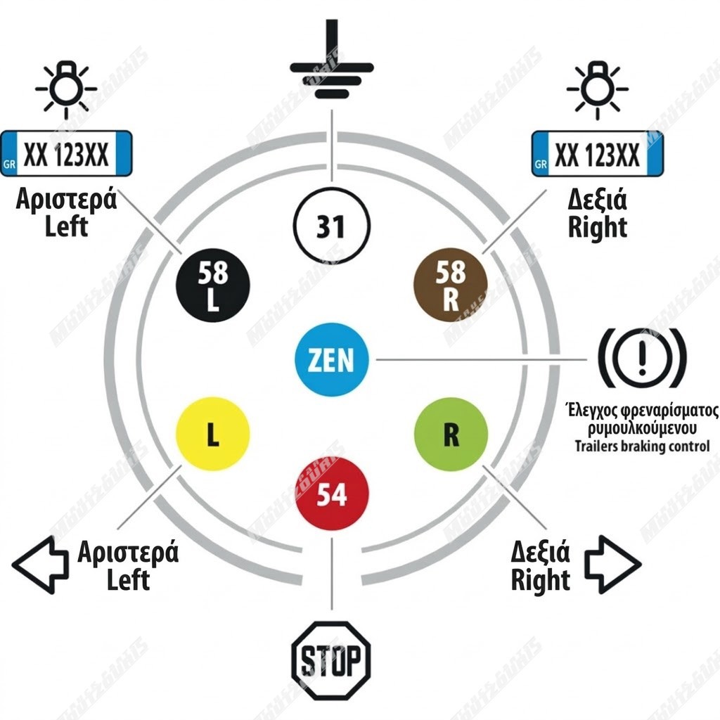 ΠΡΙΖΑ ΘΗΛΥΚΗ ΡΕΥΜΑΤΟΣ 24V ΚΑΝΟΝΙΚΗ ΜΕΤΑΛΛΙΚΗ JAEGER