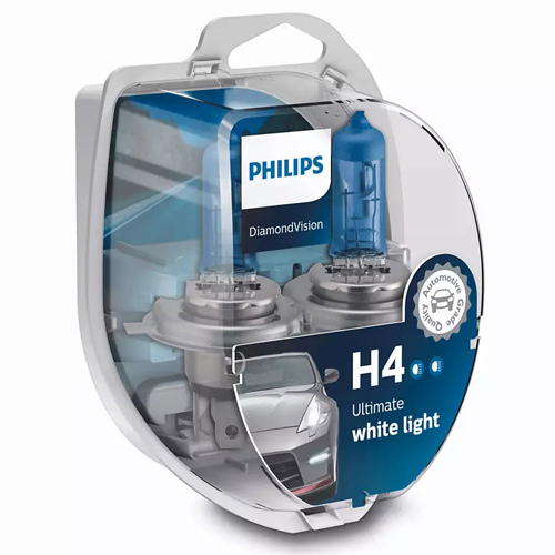 ΛΑΜΠΑ PHILIPS H4 12V 60/55W 5000K Diamond Vision 12342DVS2