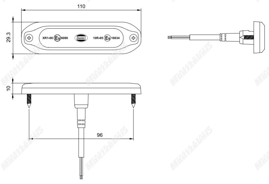 ΦΑΝΟΣ ΑΝΑΛΑΜΠΗΣ LED STROBE DSL-X20 ΛΕΥΚΟΣ DASTERI