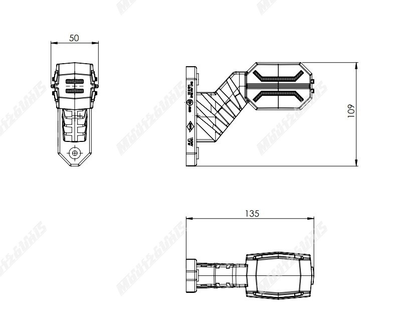 ΦΑΝΟΣ ΟΓΚΟΥ ΚΕΡΑΤΟ LED DRAGON ΚΟΝΤΟ ΑΡΙΣΤΕΡΟ HORPOL