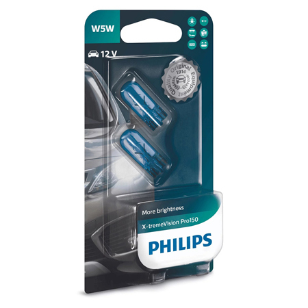 ΛΑΜΠΑ PHILIPS 12V 5W T10 X-Treme Vision PRO150 12961XVPB2