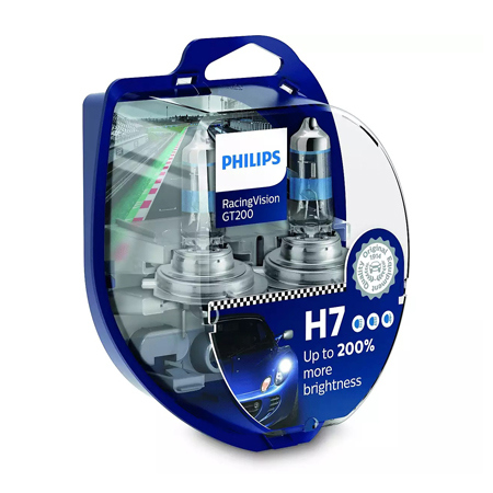 ΛΑΜΠΑ PHILIPS H7 12V 55W +200% Racing Vision GT200 ( ΣΕΤ ) 12972RGTS2