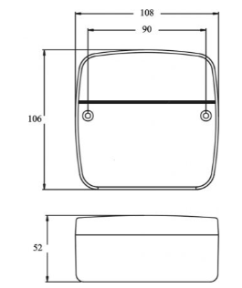 ΦΑΝΑΡΙ ΟΠΙΣΘΙΟ DASTERI 4100 108X106 3 ΛΕΙΤΟΥΡΓΙΩΝ