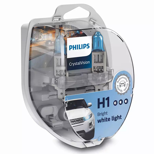 ΛΑΜΠΑ PHILIPS H1 12V 55W 4300K Crystal Vision 12258CVSM