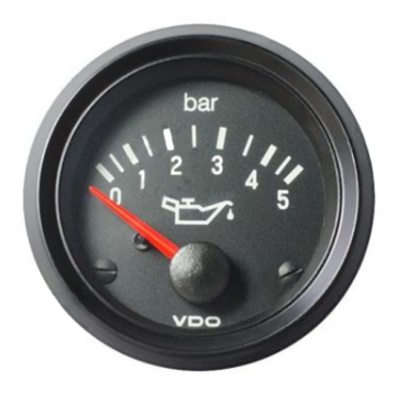 ΟΡΓΑΝΟ ΠΙΕΣΗΣ ΛΑΔΙΟΥ VDO 12V 0-5bar 52mm