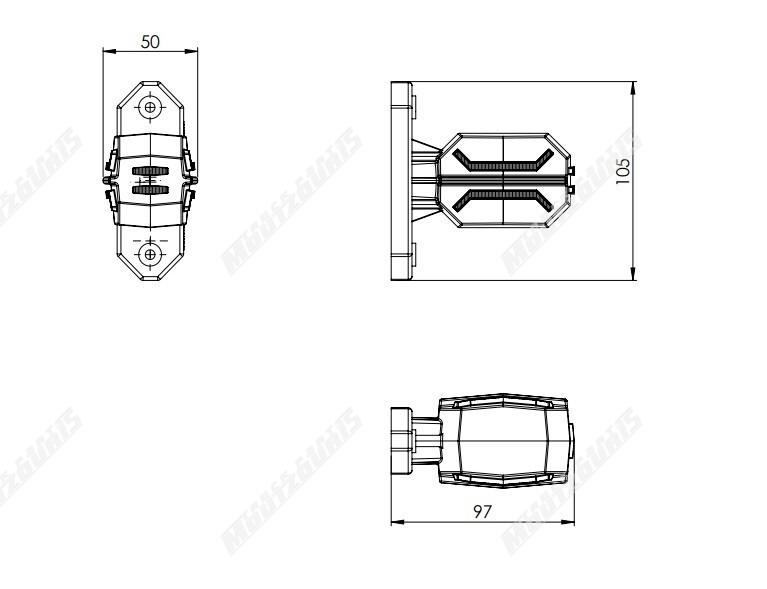 ΦΑΝΟΣ ΟΓΚΟΥ ΚΕΡΑΤΟ LED DRAGON ΩΜΕΓΑ ΑΡΙΣΤΕΡΟ-ΔΕΞΙ HORPOL
